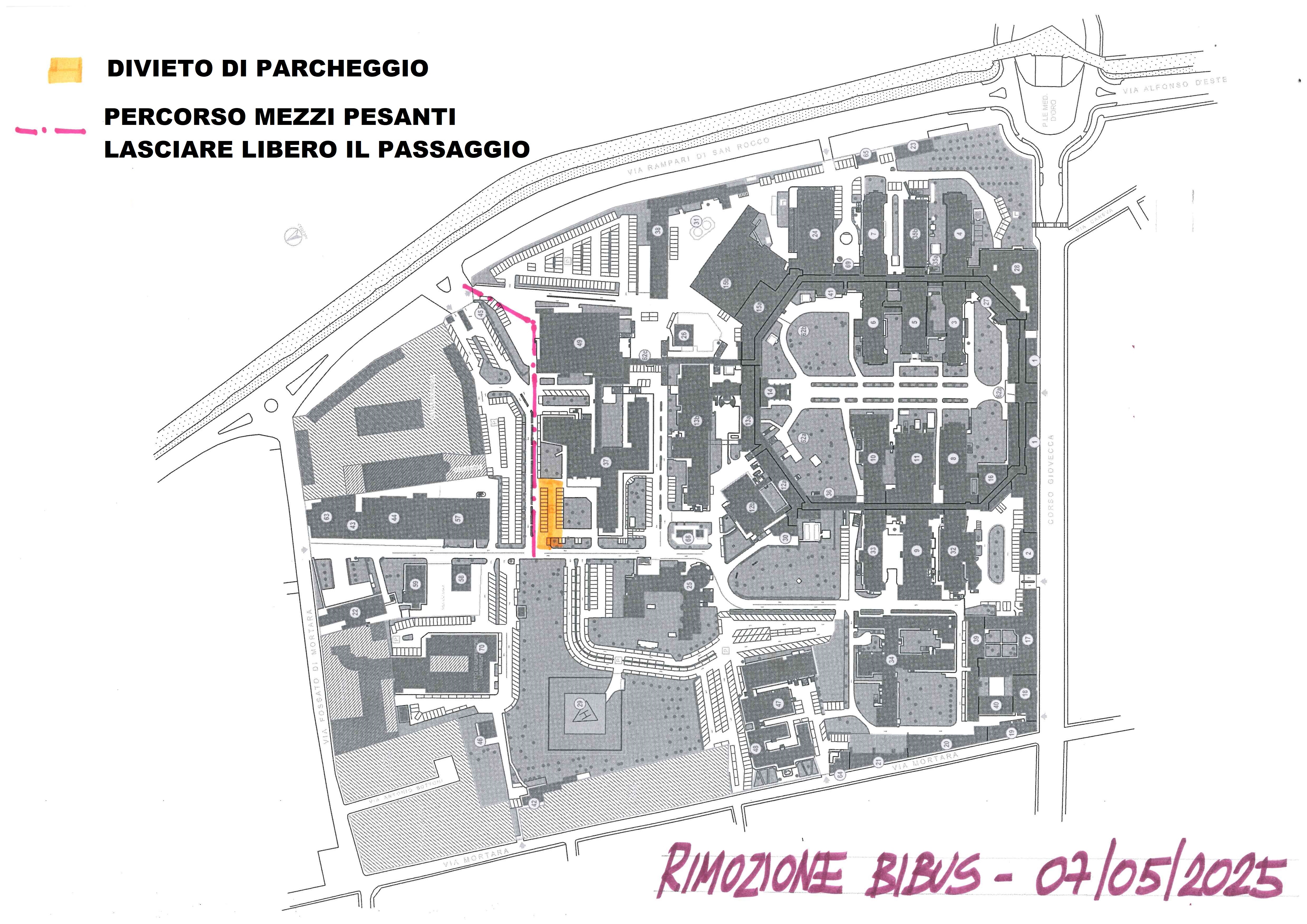 Rimozione BiBUS: modifiche temporanee aree di sosta e parcheggio Rimozione BiBUS: modifiche temporanee aree di sosta e parcheggio